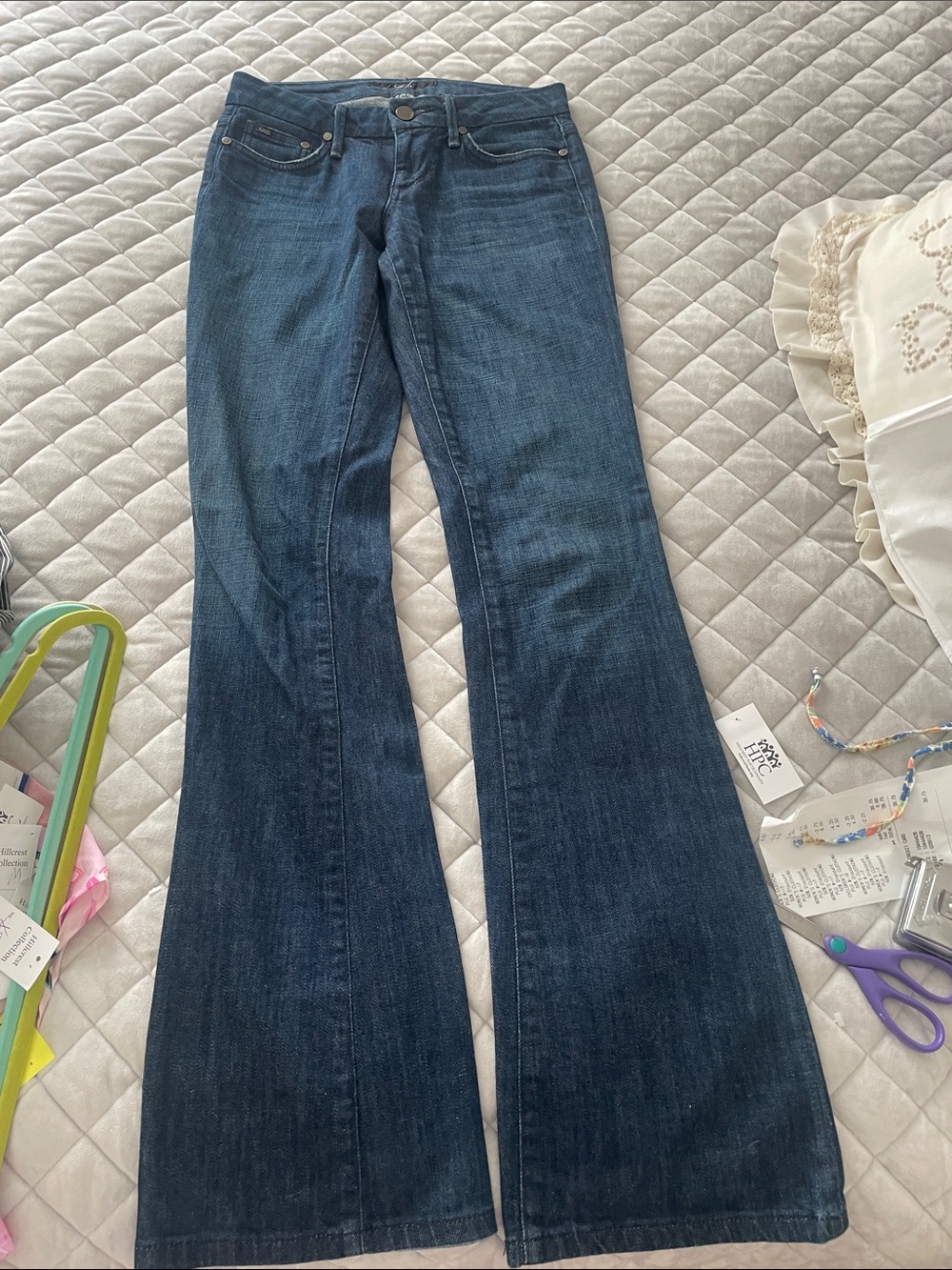Joe's Jeans Dark Blue Flare Wide-Leg Jeans